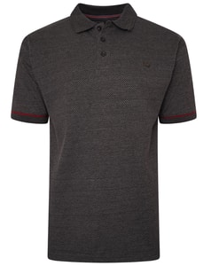 KAM Premium Birdseye Jersey Polo Shirt Charcoal